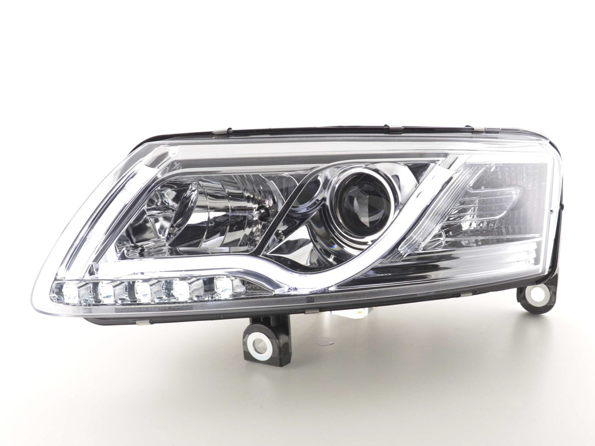 Scheinwerfer Set Daylight LED Tagfahrlicht Audi A6 Typ 4F 04-08 chrom Scheinwerfer Set Daylight LED Tagfahrlicht Audi A6 Typ 4F 04-08 chrom